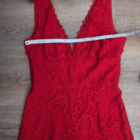 Lovers + Friends NWT Red Kenneth Lace Jumpsuit - Picture 11 of 16